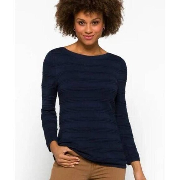 41 Hawthorn Hauthie Pointelle 3/4 Sleeve Pullover Sweater Top Women’s Large - Picture 6 of 7